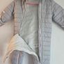 3-6m, The Little White Company Grey Bear Snowsuit Image 6