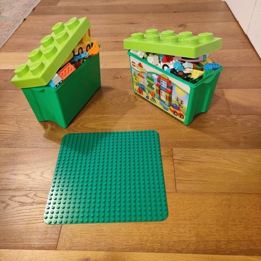5kg Huge LEGO Duplo Bulk Lot with 2 Storage Boxes & Large Baseplate