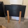Headboard single bed grey plush Image 3
