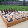 Vintage classic folding wooden chess set Image 3