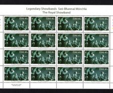 2010 Ireland Legendry Showbands The Royal Showband Commemorative Stamps Sheetlet Plate 1A1A1A1A Mint Never Hinged (MNH)