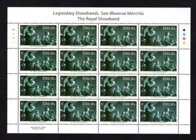 2010 Ireland Legendry Showbands The Royal Showband Commemorative Stamps Sheetlet Plate 1A1A1A1A Mint Never Hinged (MNH)
