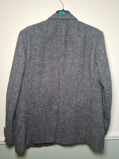vintage mens Harris Tweed wool coat blazer jacket Size 44 short 100% scottish wool handwoven