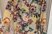 Star by Julien Macdonald yellow floral choker blouse size UK20 EU48 Perfect condition Postage included