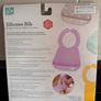Silicone Bib - Grey Hearts Image 3