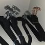 100 clothing hangers (mostly black velvet) Image 2