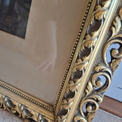 Vintage Ornate Gold Frame & Painting