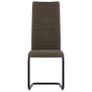 Cantilever Dining Chairs 2 pcs Brown Fabric Image 3