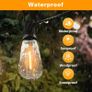 120FT Festoon Lights Outdoor, Garden Patio String Lights Mains Powered, 2200K Warm White, ST38 Waterproof LED String Lights with 62 Plastic Vintage Bulbs for Backyard Party Wedding Image 4