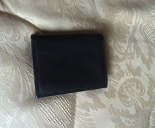 Ladies Black Leather Italian Wallet