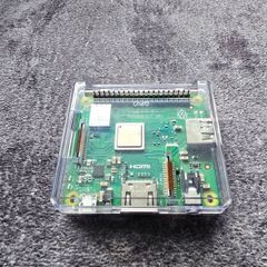 Raspberry Pi 3 Model A+ with clear case