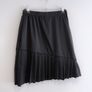 Pre Owned Contemporary Black A-Line Skirt with Pleat Detail Image 2