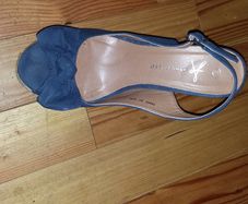 Navy Wedge Sandals