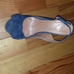 Navy Wedge Sandals