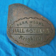 Cast iron Hall & Stells  nameplate