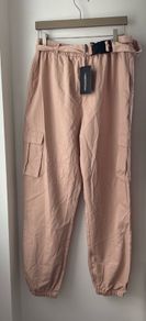 Prettylittlething nude utility joggers size 14