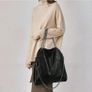 Black Bag with Silver Hardware and Chain Handle Image 4