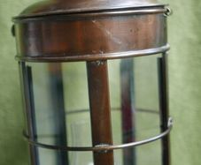 Vintage  Maritime Lanterns Copper Lantern 5-Sided Glass Walls Hangable Oil Lamp