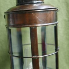 Vintage  Maritime Lanterns Copper Lantern 5-Sided Glass Walls Hangable Oil Lamp