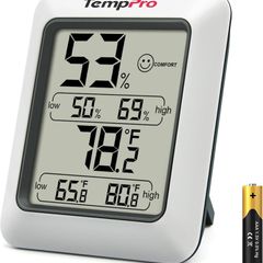 Thermo-Hygrometer Indoor Room Thermometer with Recording and Climate Indicator for Room, Climate Control Monitor