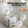 Toilet for Camping with Carry Bag, RV Toilet with 3.2 Gal Waste Tank, Push-Button Pressurized Flush Commode, Image 3