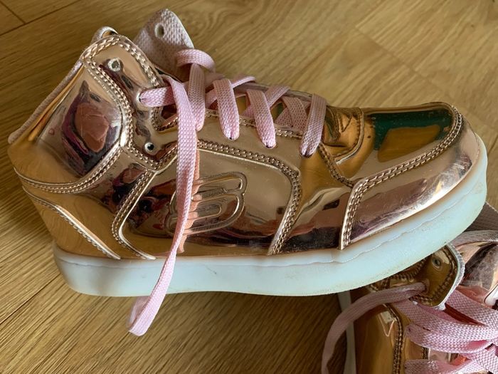 Sketchers Light Up Gold Runners