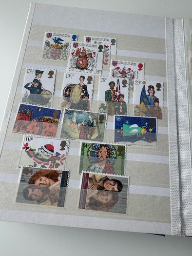 UK collection in stamp album