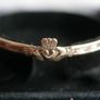 Vintage 9Ct Gold Plated Irish Claddagh adjustable Bangle Bracelet Image 3