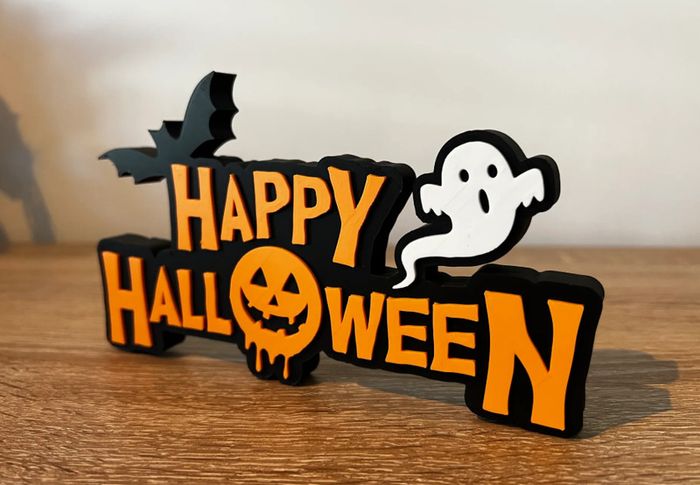 3D Printed Happy Halloween Signs