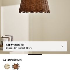 M&S scalloped rattan lampshade