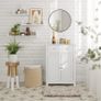 _bathroom cabinet, bathroom cabinet with drawer and adjustable intermediate compartment, kitchen cabinet, storage cabinet, country house style, MDF panels, 60 x 30 x 80 cm, white Image 2