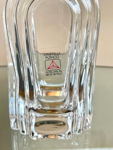 Vintage Italian Lead Crystal Decanter Bottle, Cristalli Puthod