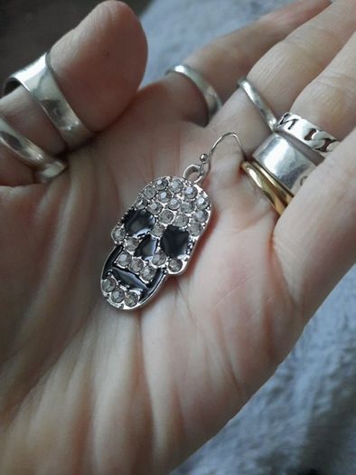 crystal skull earrings