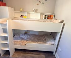 White bunk bed