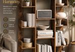 Rustic Industrial Bookcase Display Shelf 140cm