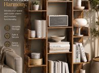 main image for ad Rustic Industrial Bookcase Display Shelf 140cm