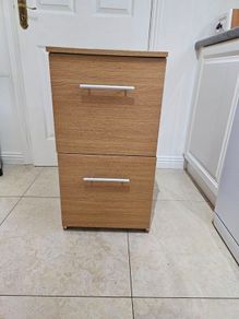 2 drawer Wooden Filing Cabinet