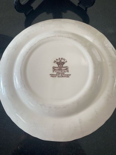Pair of 9 inch fruit basket plates by masons