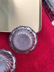 silver two salt dishes