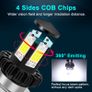 Motorcycle Headlight White Bulb H6 BA20D H4 LED Hi Lo beam Moto LED Headlight Motorbike LED Lamps Conversion Kit Bulbs 1200LM 6000K Image 4