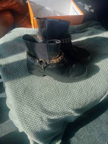 Buckled chained Chelsea Ankle Boots