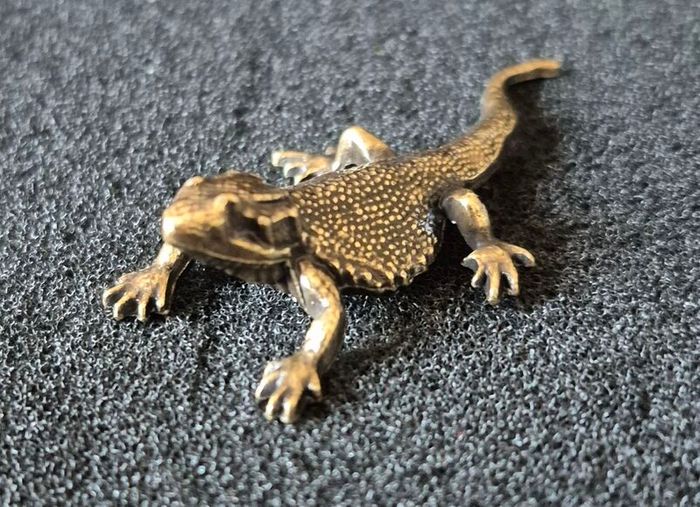 3 brass lizards.