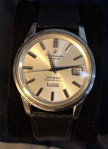 Vintage Seikomatic Weekdater 6206-8990 Automatic Watch From Nov 1964
