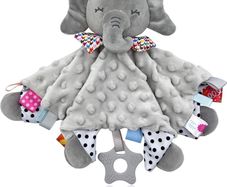 Baby Comforters Blanket Baby Comforters Newborn Soft Touch Tag Blankets Elephant Soft Comforter Baby sleeping toy with Taggies Teether soft elephant security blanket
