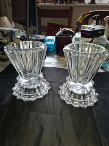 A Beautiful Pair of Waterford Crystal Vases or Large Candle Holders, Postage Available,