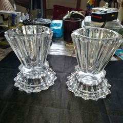 A Beautiful Pair of Waterford Crystal Vases or Large Candle Holders, Postage Available,