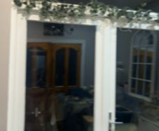 Exterior teak glass doors ( painted whites)