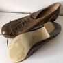Brown Leather Heeled Oxfords - Size 6 / EU 39 Image 2