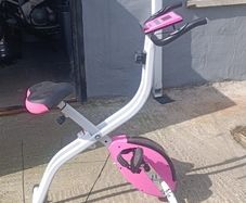 Pink exercise bike