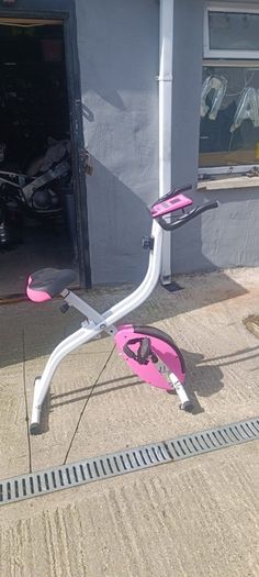 Pink exercise bike